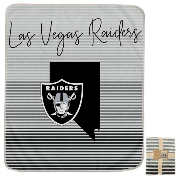Las Vegas Raiders - Premium Super Soft Plush Throw - 60"x70" State Stripe - 2 For $30.00
