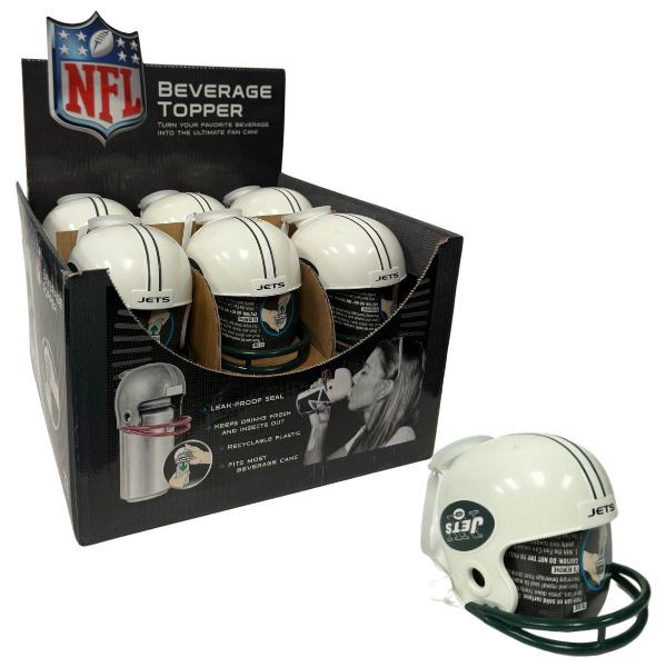 New York Jets Can Toppers - 12 Per Display - Turn Your Can Into A Spout - $30.00 Per Display - Wholesale New York Jets Products - Jets Merchandise 2