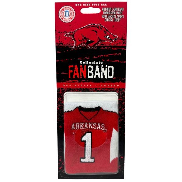 Arkansas Razorbacks Embroidered Arm Bands - The Team Sweat Band - 24 For $30.00 - Arkansas Razorbacks