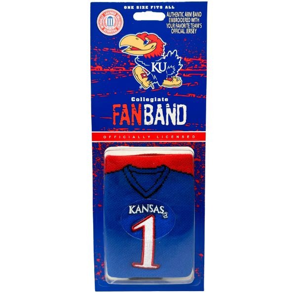 Kansas Jayhawks Embroidered Arm Band - The Team Sweat Band - 24 For $30.00 - Kansas Jayhawks