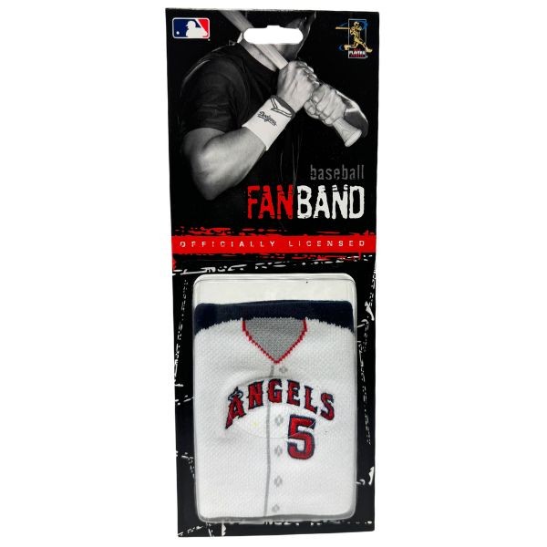 Los Angeles Angels Embroidered Arm Bands - #5 Pujols - The Team Sweat Band - 24 For $30.00 - Wholesale Los Angeles Angels Products - Angels Merchandise