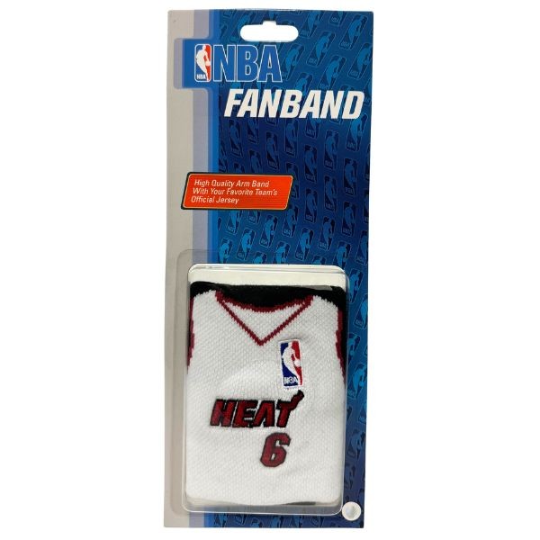 Miami Heat Embroidered Arm Bands - #6 James - The Team Sweat Band - 24 For $30.00 - Miami Heat