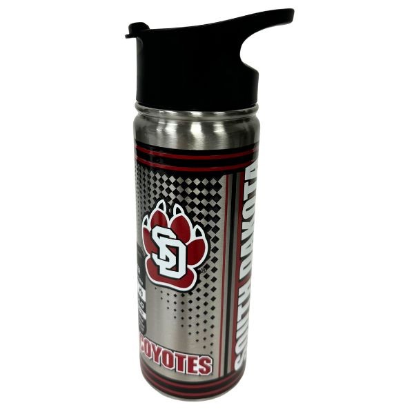South Dakota Coyotes - Hero Digital 18OZ Stainless Flip Top Commuter Tumblers - 3 For $30.00 - South Dakota Coyotes