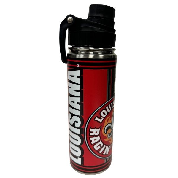Louisiana Lafayette Ragin Cajuns Water Bottle - 21OZ Twist Top Stainless Digital Hero - 3 For $30.00 - Other Teams