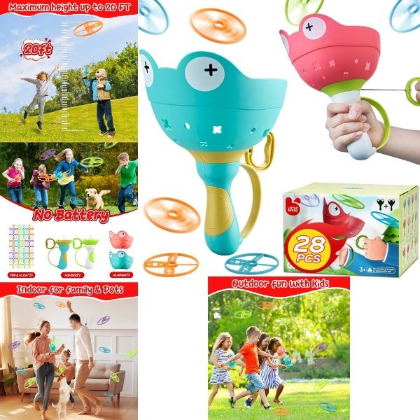 28PC Little Bessn Manual Capture Set - Launch And Catch - Includes 3 Frog Launchers - Colors May Vary - 5 Sets For $30.00