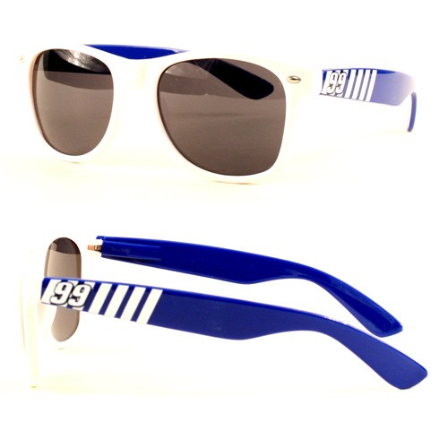 Carl Edwards - #99 Blue/White Striped RetroWear Style Sunglasses - 12 Pair For $36.00