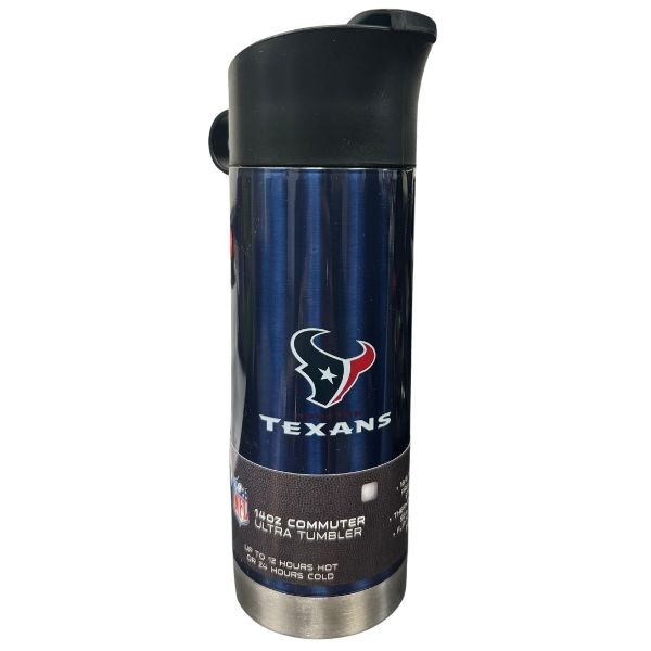 Houston Texans Stainless Drinkware - 14OZ Commuter Mug - Team Color - 4 For $30.00 - Wholesale Houston Texans Products - Texans Merchandise