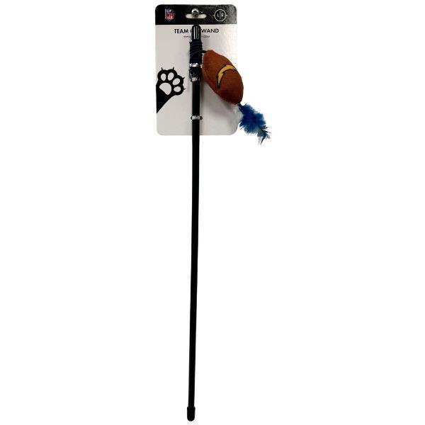 Los Angeles Chargers Pet Toys - 18" Team Cat Wand - 12 For $30.00 - Wholesale Los Angeles Chargers Products - Chargers Merchandise
