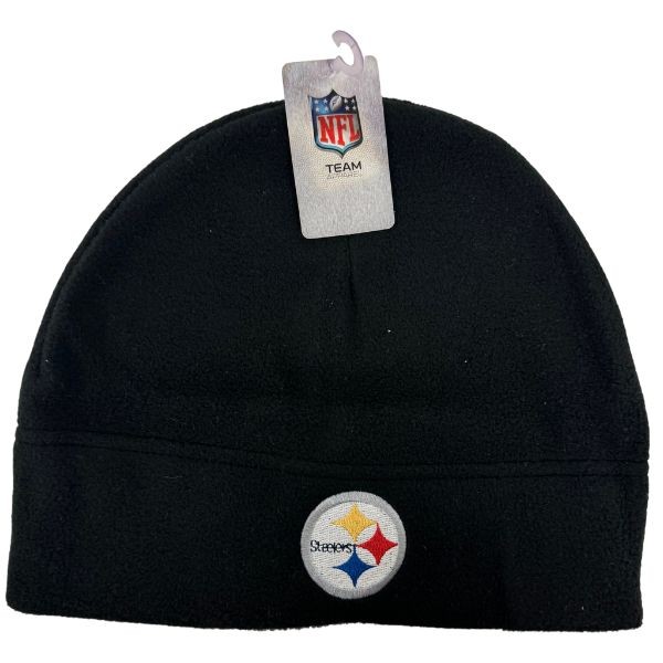 Pittsburgh Steelers Knits - POLAR FLEECE Style BLACK Knits - 6 For $36.00 - Wholesale Pittsburgh Steelers Product - Steelers Merchandise 2