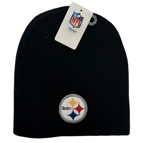 Pittsburgh Steelers Winter Knits - Black Onfield Fan Beanies - 6 For $36.00 - Wholesale Pittsburgh Steelers Product - Steelers Merchandise