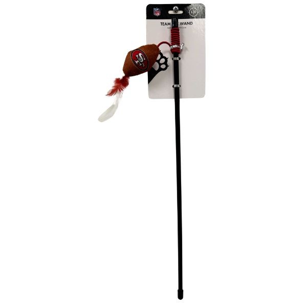 San Francisco 49ers Pet Toys - 18" Team Cat Wand - 12 For $30.00 - Wholesale San Francisco 49ers Product - 49ers Merchandise
