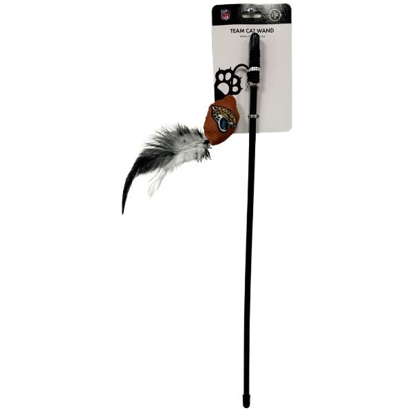 Jacksonville Jaguars Pet Toys - 18" Plush Feather Cat Wands - 12 For $30.00 - Wholesale Jacksonville Jaguars Product - Jaguars Merchandise 2