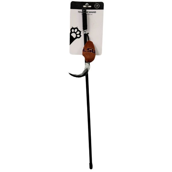 LSU Tigers Pet Toys - 18" Plush Feather Cat Wands - 12 For $30.00 - LSU
