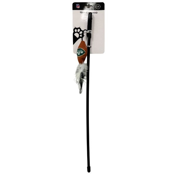 New York Jets Pet Toys - 18" Plush Feather Cat Wands - 12 For $30.00 - Wholesale New York Jets Products - Jets Merchandise 2