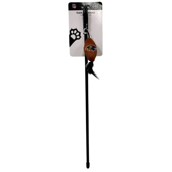 Baltimore Ravens Pet Toys - 18" Plush Feather Cat Wands - 12 For $30.00 - Wholesale Baltimore Ravens Products - Baltimore Football 2