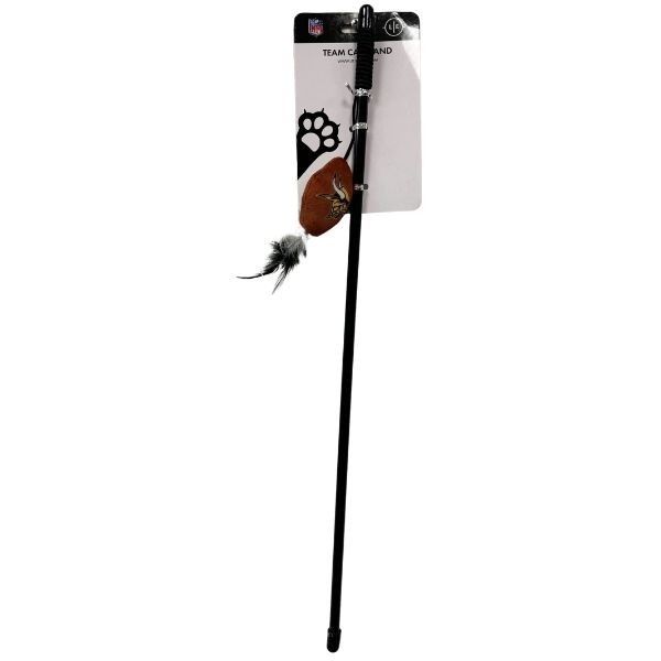 Minnesota Vikings Pet Toys - 18" Plush Feather Cat Wands - 12 For $30.00  - Wholesale Minnesota Vikings Products - Vikings Merchandise