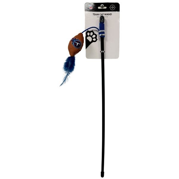 Tennessee Titans Pet Toys - 18" Plush Feather Cat Wands - 12 For $30.00 - Wholesale Tennessee Titans Product - Titans Merchandise