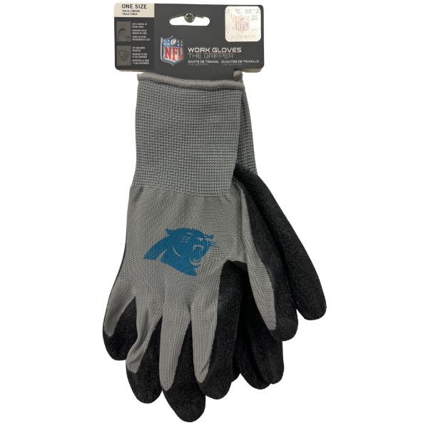 Carolina Panthers Gloves - Team GRIPPER Gloves - 12 Pair For $36.00 - Wholesale Carolina Panthers Products - Carolina Football 2