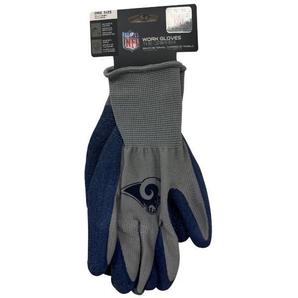Los Angeles Rams Gloves - Team GRIPPER Gloves - 12 Pair For $36.00 - Wholesale Los Angeles Rams Products - Rams Merchandise 2