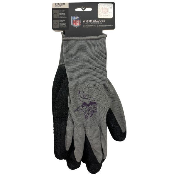 Minnesota Vikings Gloves - Team GRIPPER Gloves - 12 Pair For $36.00 - Wholesale Minnesota Vikings Products - Vikings Merchandise