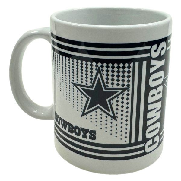 Dallas Cowboys Mugs - WHITE INLAY - 11OZ Hero Mugs - 6 For $30.00 - Wholesale Dallas Cowboys Product - Cowboys Merchandise 2
