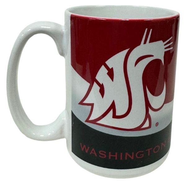 Washington State Cougars Mugs - 15OZ Ceramic WAVE Style Mugs - 6 For $30.00 - Washington State