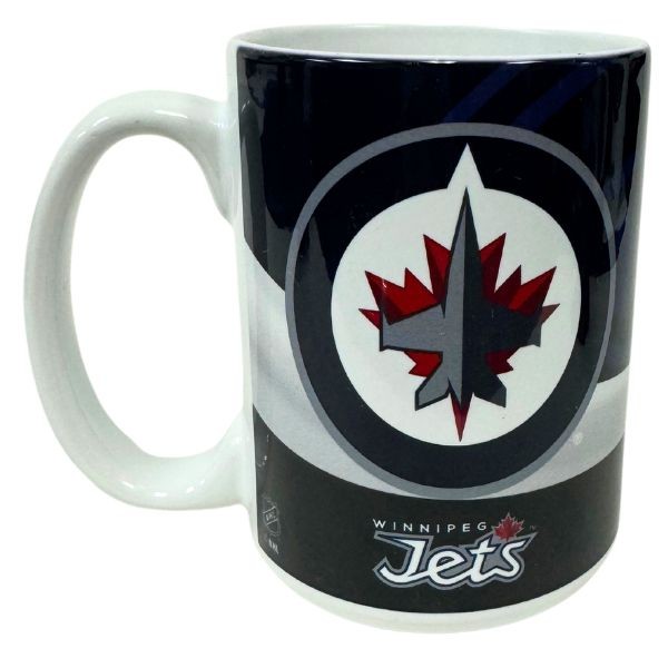 Winnipeg Jets Mugs - 15OZ Ceramic WAVE Style Mugs - 6 For $30.00 - Winnipeg Jets