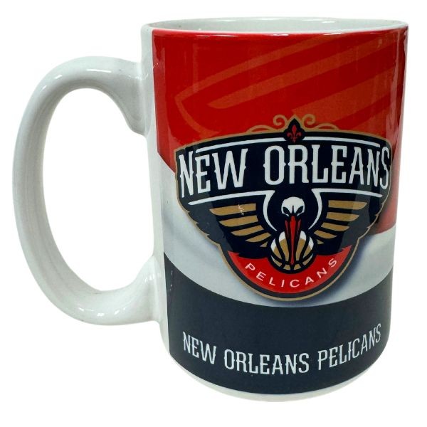 New Orleans Pelicans Mugs - 15OZ Ceramic WAVE Style Mugs - 6 For $30.00 - New Orleans Pelicans