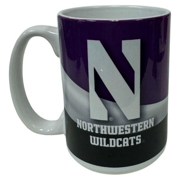 Northwestern Wildcats Mugs - 15OZ Ceramic WAVE Style Mugs - 6 For $30.00 - Other Teams