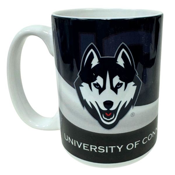 UCONN Huskies Mugs - 15OZ Ceramic WAVE Style Mugs - 6 For $30.00 - UCONN Huskies