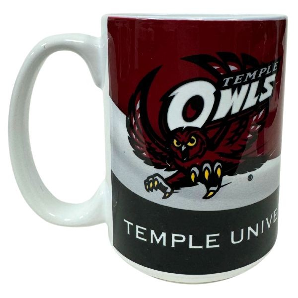 University Of Temple Owls Mugs - 15OZ Ceramic WAVE Style Mugs - 6 For $30.00 - Other Teams