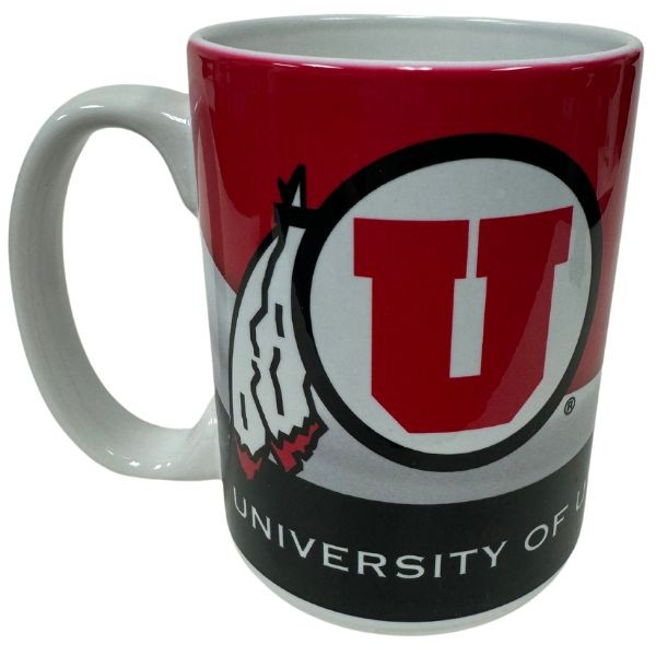 Utah Utes Mugs - 15OZ Ceramic WAVE Style Mugs - 6 For $30.00 - Utah Utes