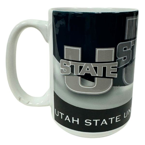 Utah State Big Blue Mugs - 15OZ Ceramic WAVE Style Mugs - 6 For $30.00 - Other Teams