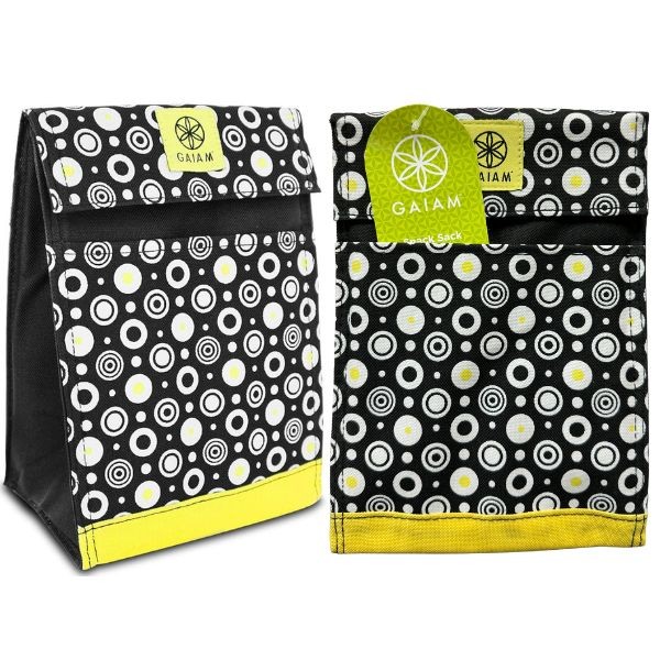 Gaiam Snack Sack - The Yellow Dot Design - Insulated Lunch Bag - 6 For $21.00