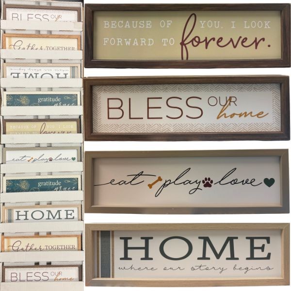 Sidekick 48" Art Display - Display Has 60 Assorted 13"x5" Home Decor Pictures - $75.00 For The Display