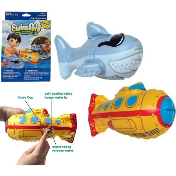Swim Pals - Water Fill For Underwater Pool Fun - Shark/Sub Style Set - #55190 - 12 Sets For $30.00