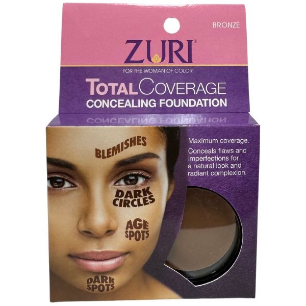 Zuri Cosmetic - Concealing Foundation - BRONZE - For Total Coverage - #16766 - 24 For $24.00