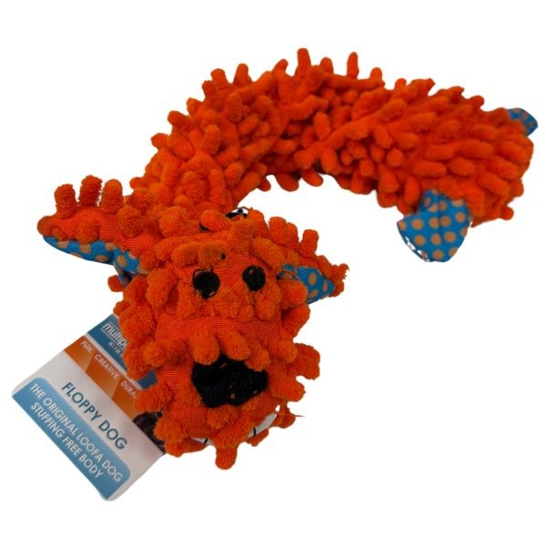 Multipet Floppy Dog - 12" Fluffy Squeaker Pet Toys - 12 For $24.00