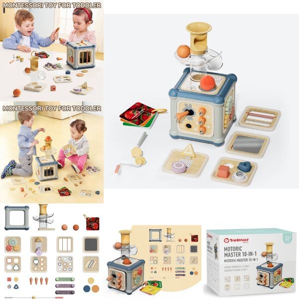 Top Bright STEM Toys - The Motoic Master 10-IN-1 - Build, Read, Learn - 30PC Large Set - 3 Sets For $30.00