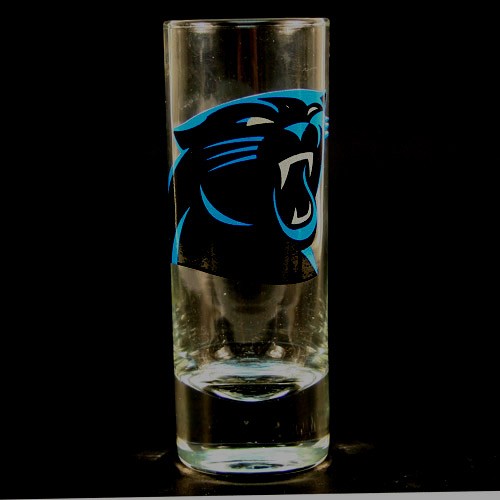 Carolina Panthers Shot Glasses - 2OZ Cordial HYPE Style - (Pattern May Be Different Than Pictured) - $2.50 Each - Wholesale Carolina Panthers Products - Carolina Football 2