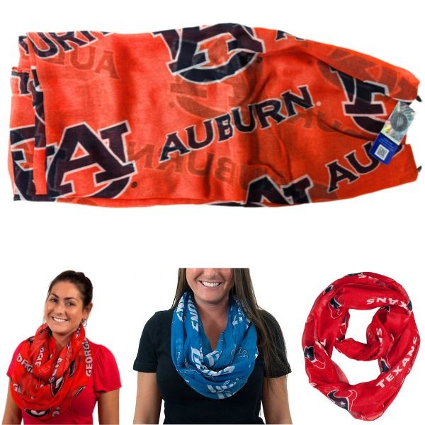 Auburn Tigers Gear - Shear Infinity Team Scarves - Show Your Team Spirit - 6 For $36.00 - Auburn