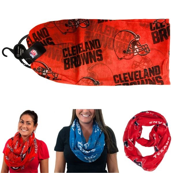 Cleveland Browns Gear - Shear Infinity Team Scarves - Show Your Team Spirit - 6 For $36.00 - Wholesale Cleveland Browns Products - Dog Pound Gear 2