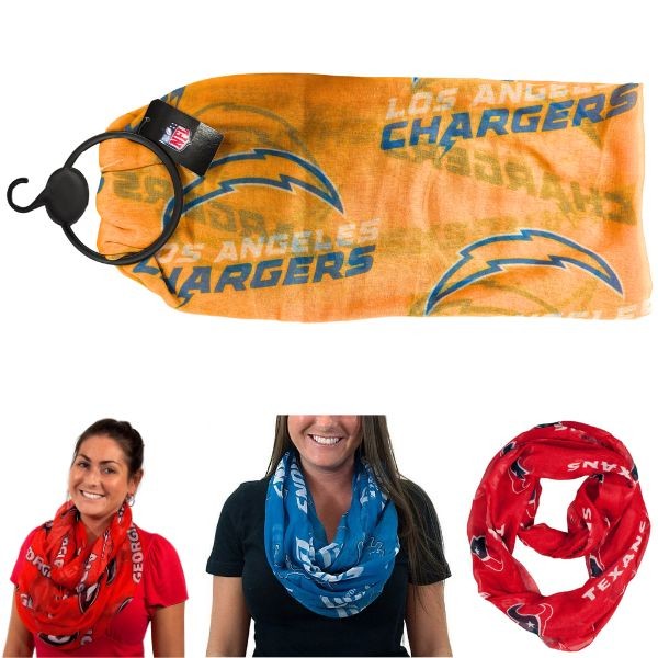 Los Angeles Chargers Gear - Shear Infinity Team Scarves - Show Your Team Spirit - 6 For $36.00 - Wholesale Los Angeles Chargers Products - Chargers Merchandise 2
