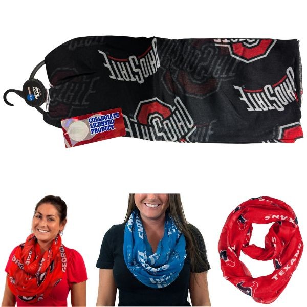 Ohio State Buckeyes Gear - Shear Infinity Team Scarves - Show Your Team Spirit - 6 For $36.00 - Ohio State