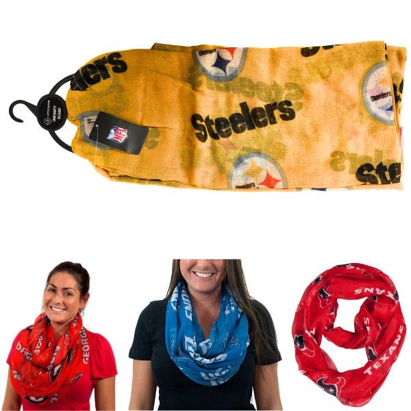 Pittsburgh Steelers Gear - Shear Infinity Team Scarves - Show Your Team Spirit - 6 For $36.00 - Wholesale Pittsburgh Steelers Product - Steelers Merchandise 2