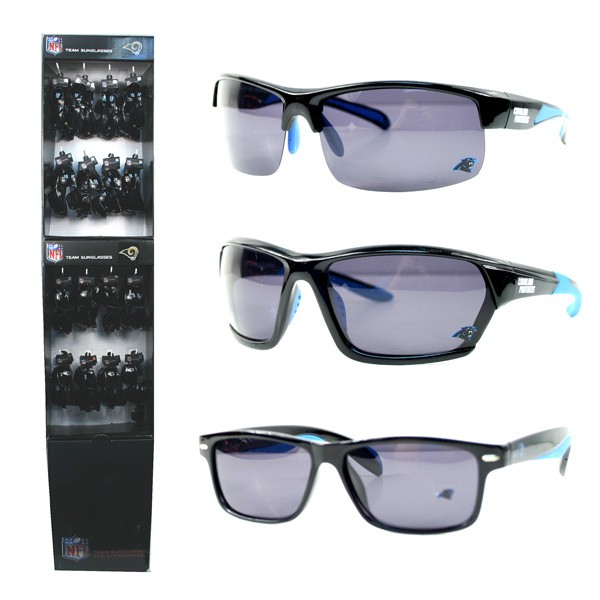 Carolina Panthers Sunglasses - 48 Count Polarized Display - Assorted Styles - $240.00 Per Display - Wholesale Carolina Panthers Products - Carolina Football