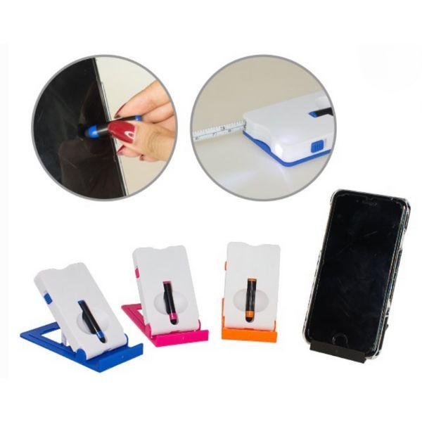 Multi Tech Phone Stand - Colors Vary - Stylus, Tape Measure - 72 For $30.24