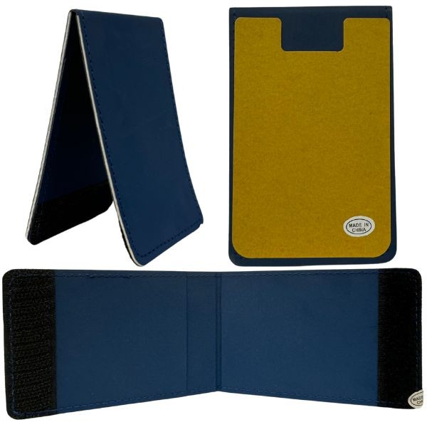 Velcro Enclosure Phone Wallet - Slim Pocket - BLUE - Non Abrasive Adhesive - 60 For $33.00