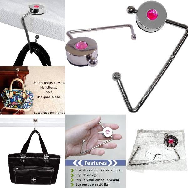 The Incredible Purse Hook - Hand Your Purse from Tables, Bar Tops, Etc. - Plastic Bag Packaging - 36 For $23.40