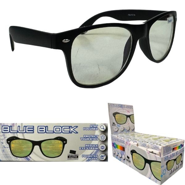 Blue Blocker Display - Micro Cloth Included With Each Pair - 18Pair Display - $27.00 Per Display